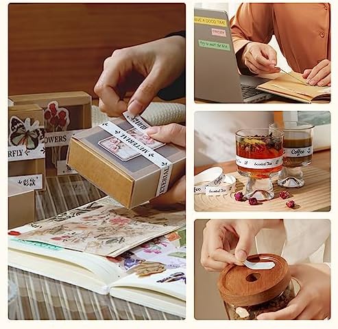 NIIMBOT H1S Etikettendrucker - Selbstklebende, kontinuierliche Thermo-Etiketten 15mm x 7,5m für Schule, Büro und Zuhause