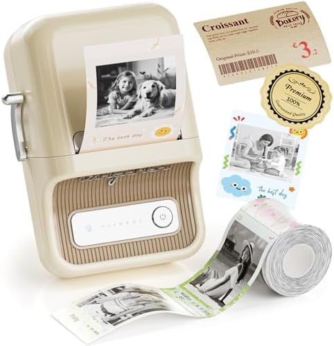 NIIMBOT Etikettendrucker B21 Pro, 300dpi Bluetooth Beschriftungsgerät für Lernen und Scrapbooking, Lila