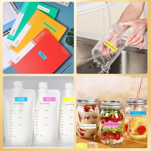 5 Rollen Thermo-Etikettenband für L11/R11/HP1/P12/P15 – Wasserfeste 12x40mm Etiketten für Haus, Büro & Schule – 160 Etik