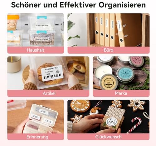 NIIMBOT B21 Etikettendrucker – Tragbares Bluetooth-Beschriftungsgerät für Büro & Einzelhandel, schwarz