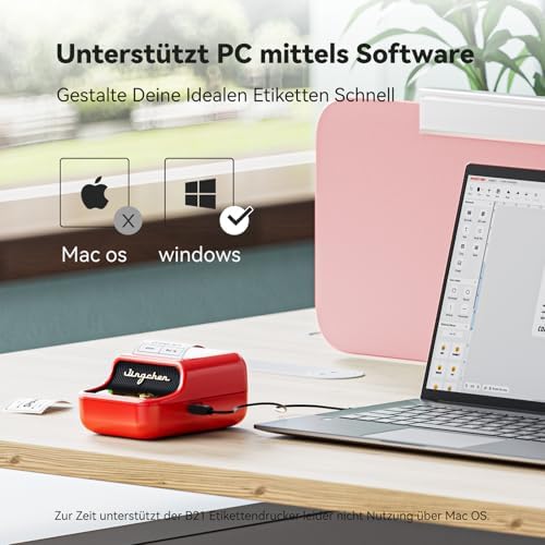 NIIMBOT B21 Etikettendrucker – Tragbares Bluetooth-Beschriftungsgerät für Büro & Einzelhandel, schwarz