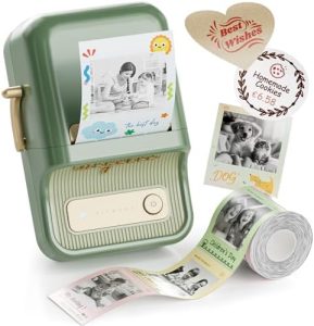 NIIMBOT Etikettendrucker B21 Pro, 300dpi Bluetooth Gerät, ideal für Lernen und Scrapbooking, Kieferngrün
