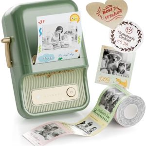 NIIMBOT Etikettendrucker B21 Pro, 300dpi Bluetooth Gerät, ideal für Lernen und Scrapbooking, Kieferngrün