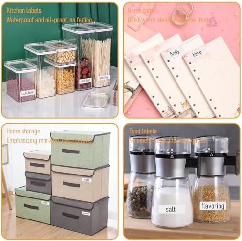 4 Rollen Thermo Etiketten 40mm x 12mm - Selbstklebende Thermolabels für Schule, Zuhause & Büro