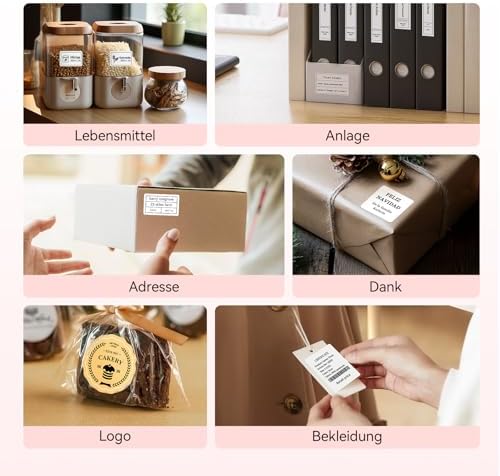 NIIMBOT B21 Etikettendrucker – Tragbares Bluetooth-Beschriftungsgerät für Büro & Einzelhandel, schwarz