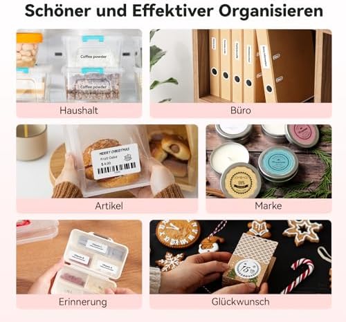 NIIMBOT B21 Etikettendrucker – Tragbares Bluetooth-Beschriftungsgerät für Büro & Einzelhandel, schwarz