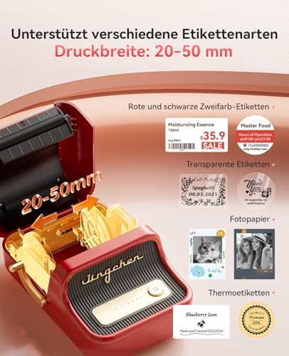 NIIMBOT Etikettendrucker B21 Pro, 300dpi Bluetooth Beschriftungsgerät für Lernen und Scrapbooking, Lila
