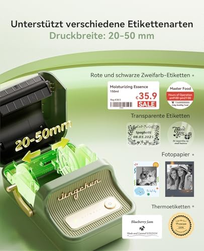 NIIMBOT Etikettendrucker B21 Pro, 300dpi Bluetooth Beschriftungsgerät für Lernen und Scrapbooking, Lila