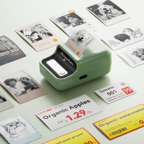 NIIMBOT Etikettendrucker B21 Pro, 300dpi Bluetooth Beschriftungsgerät für Lernen und Scrapbooking, Lila