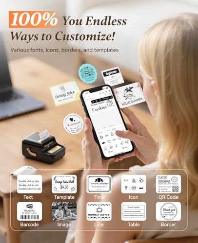 NIIMBOT B21Pro Etikettendrucker – 300 DPI Hochauflösende Etiketten fürs Büro, Zuhause & DIY-Projekte