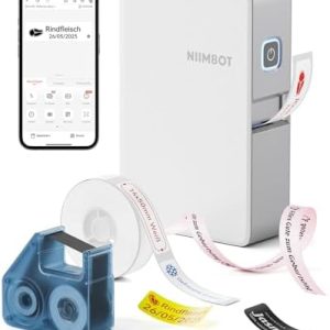 NIIMBOT N1 Etikettendrucker – Tragbares, selbstklebendes Beschriftungsgerät für farbige Etiketten und Geschenkbänder