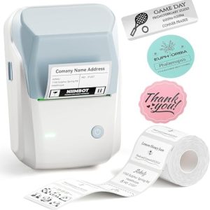NIIMBOT B1 Etikettendrucker – Bluetooth Selbstklebendes Beschriftungsgerät für Zuhause & Büro, 20-50mm Druckgröße, inkl.